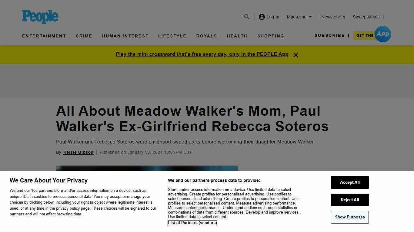All About Meadow Walker's Mom, Paul Walker's Ex-Girlfriend Rebecca Soteros